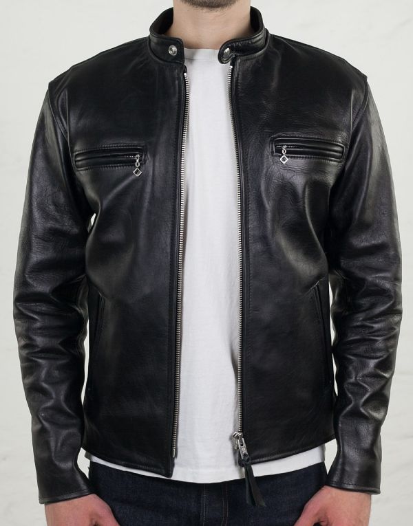 ionic black leather jacket