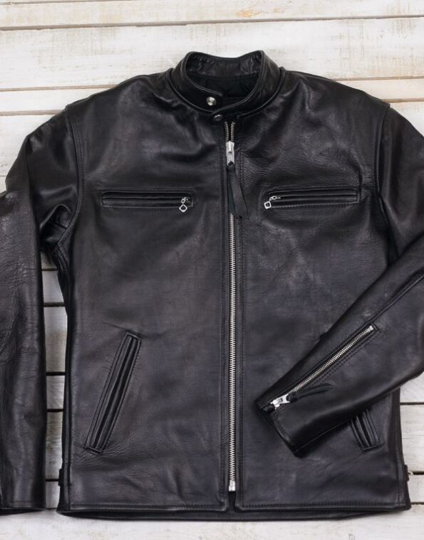 ionic black leather jacket