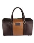 Brown Travel Sling Duffle Bag with Detachable Shoulder Strap