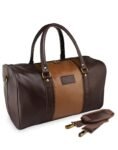 Brown Travel Sling Duffle Bag with Detachable Shoulder Strap