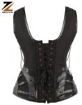 Corset Story Black Steampunk Overbust with Shoulder Straps (1)