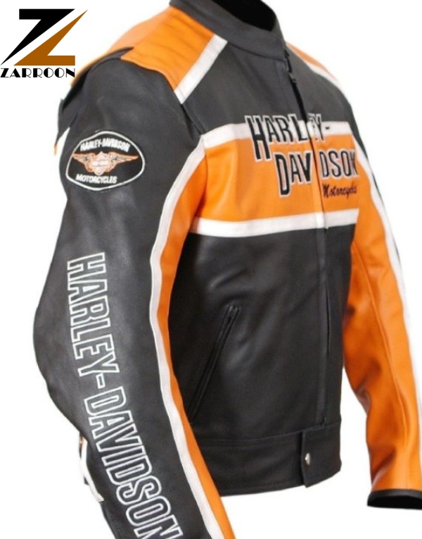 MENS MOTORCYCLE CLASSIC CRUISER LEATHER JACKET 4