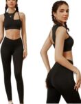 one shoulder yoga seamless suit (4)