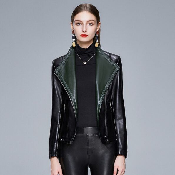Slimming Leather Jacket For Women