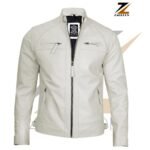 Off White Cafe Racer Leather Jacket