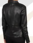 Women’s Black Leather Biker Jacket