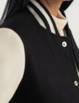 Women’s Savant Black and White Varsity Jacket